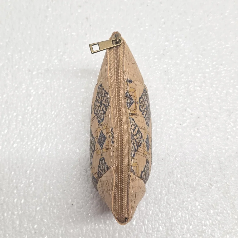 Modaserver Cork Change Purse Coin Purse - Tan, Navy Blue, Yellow